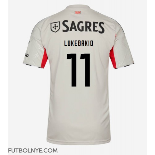 Camiseta Benfica Dodi Lukebakio #11 Visitante Equipación 2025-26 manga corta